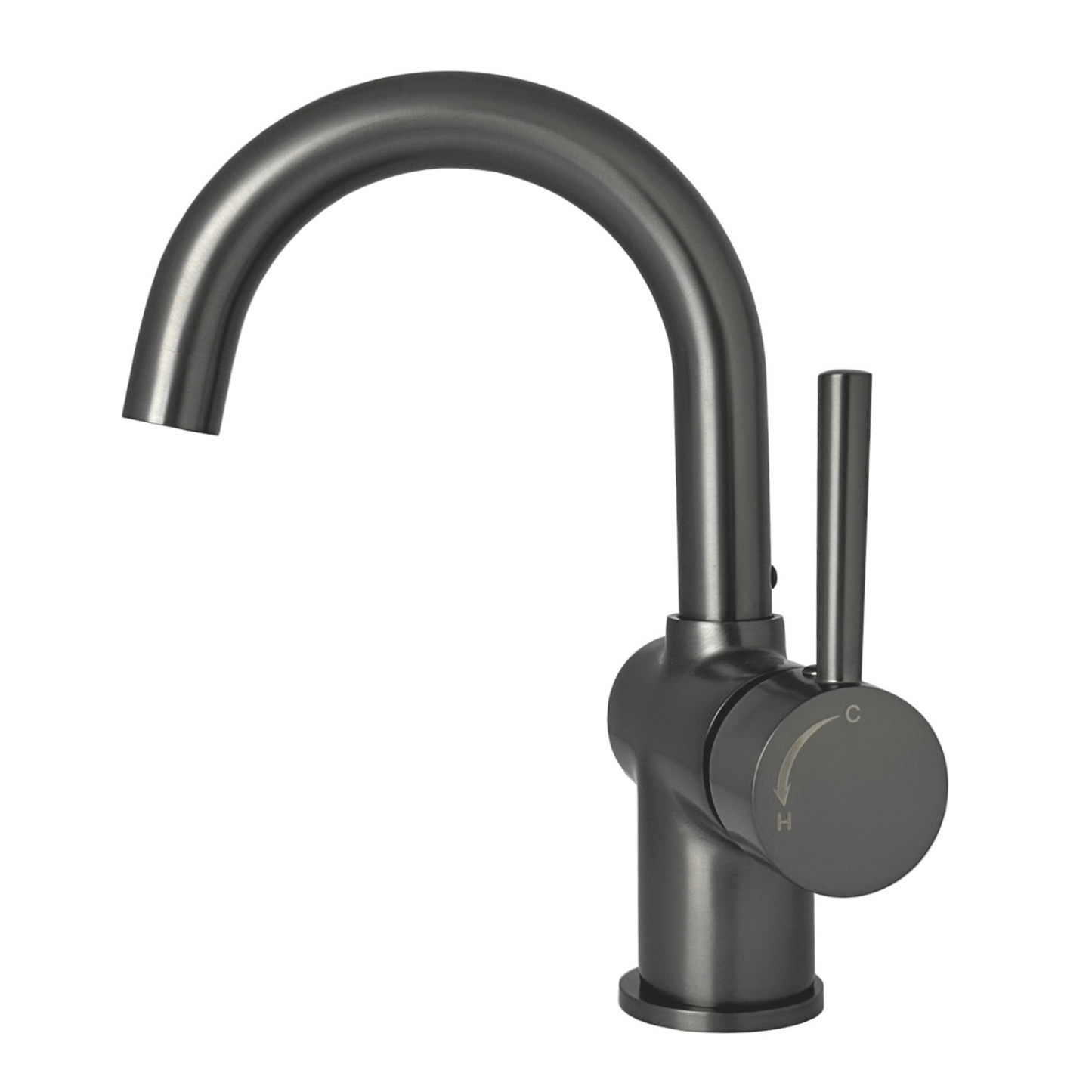 Wastafelmengkraan met draaibare uitloop en coldstart Sanitado Industry in gunmetal