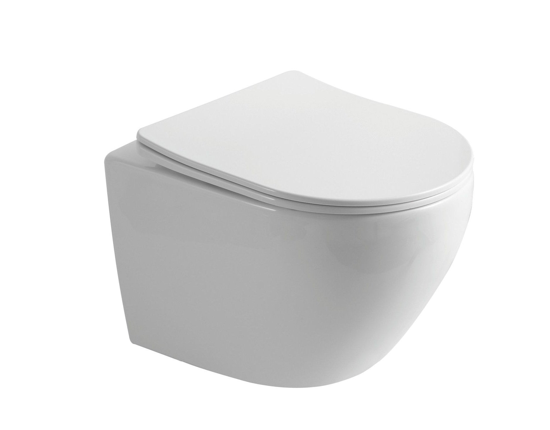 Wandcloset Sanitado Lavina randloos met softclose toiletzitting in glanzend wit