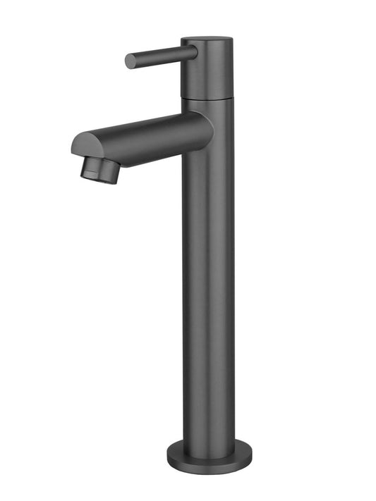 Fonteinkraan hoog rechte uitloop Sanitado Industry Aquador in gunmetal