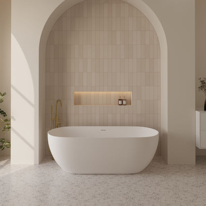 Vrijstaand ligbad Sanitado Rainbow Friday White 178x78cm glanzend wit