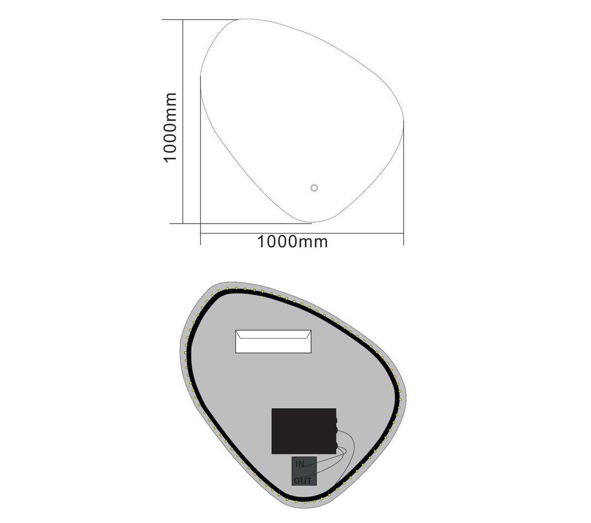 Sanitado Industry Ballon Luxe Badkamer Spiegel Organisch 100 cm