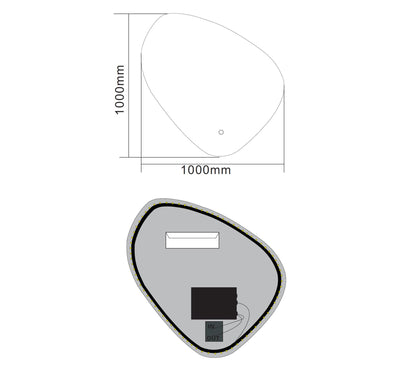 Sanitado Industry Ballon Luxe Badkamer Spiegel Organisch 100 cm
