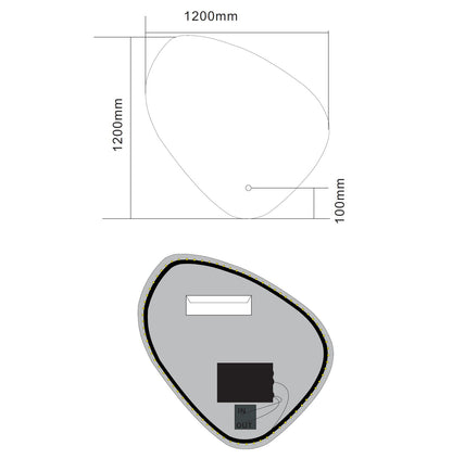 Sanitado Industry Ballon Luxe Badkamer Spiegel Organisch 120 cm
