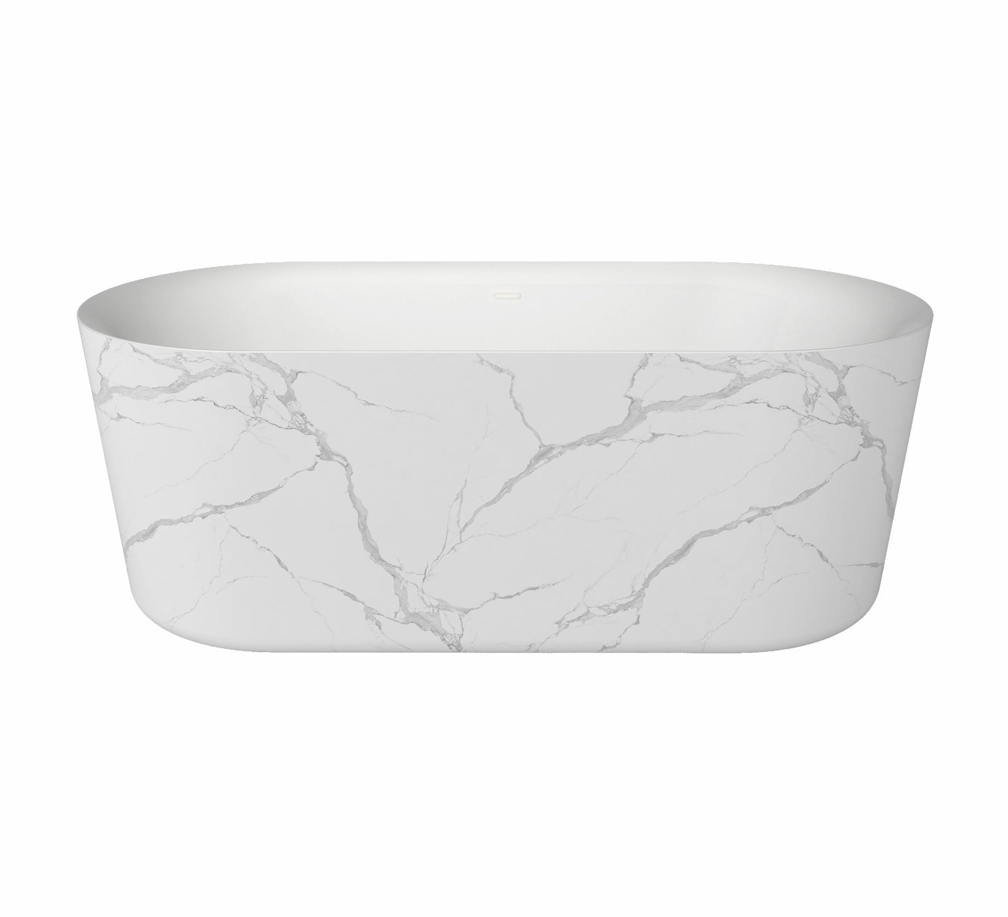 Vrijstaand ligbad Sanitado Elements Bianco-Marble 180x85cm marmer wit