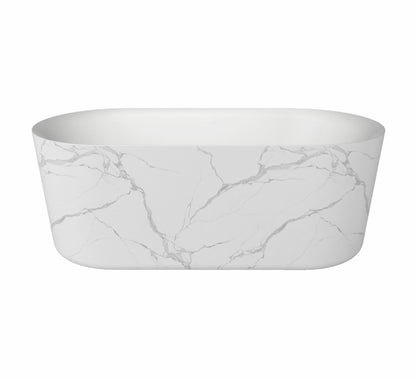 Vrijstaand ligbad Sanitado Elements Bianco-Marble 180x85cm marmer wit
