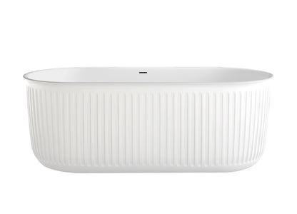 Vrijstaand ligbad Sanitado Industry Ribbel 170x78cm mat wit