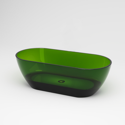 Vrijstaand ligbad Sanitado Rainbow Transparant 170x78cm groen