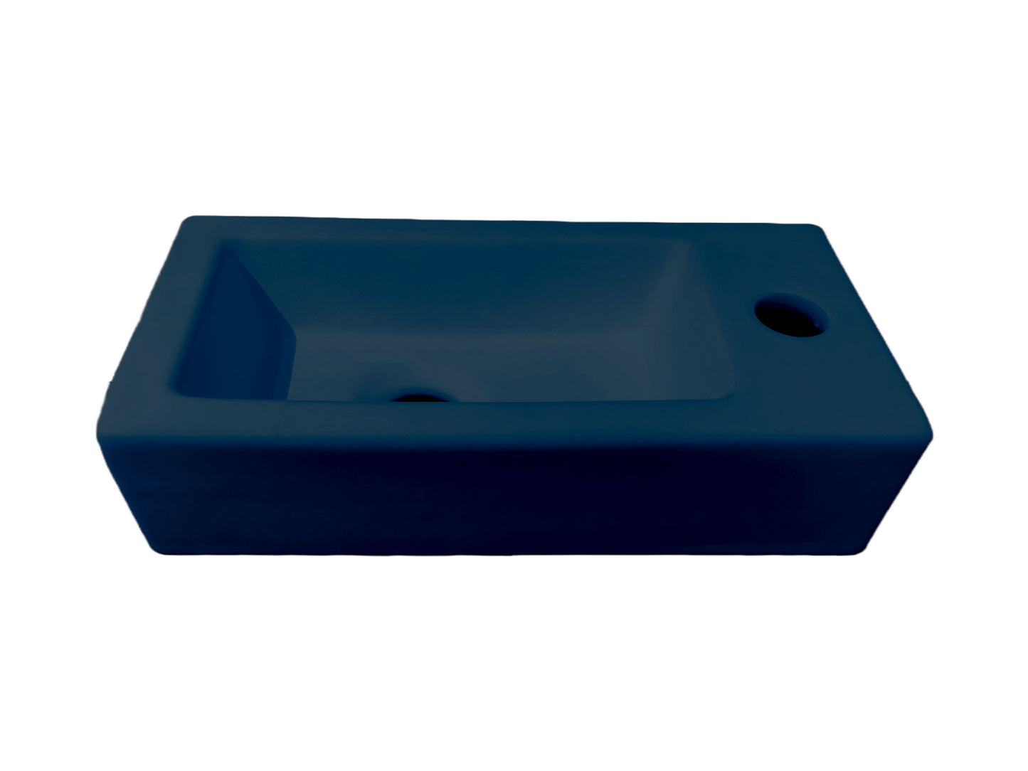 Toilet fonteinbakje Sanitado rainbow rechts 37 x 18 x 9 cm mat donkerblauw