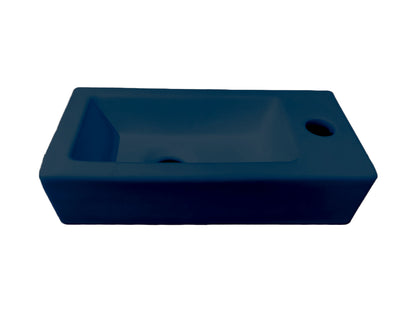 Toilet fonteinbakje Sanitado rainbow rechts 37 x 18 x 9 cm mat donkerblauw