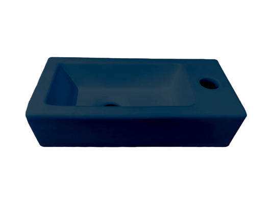 Toilet fonteinbakje Sanitado rainbow rechts 37 x 18 x 9 cm mat donkerblauw