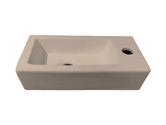 Toilet fonteinbakje Sanitado rainbow rechts 37 x 18 x 9 cm mat khaki