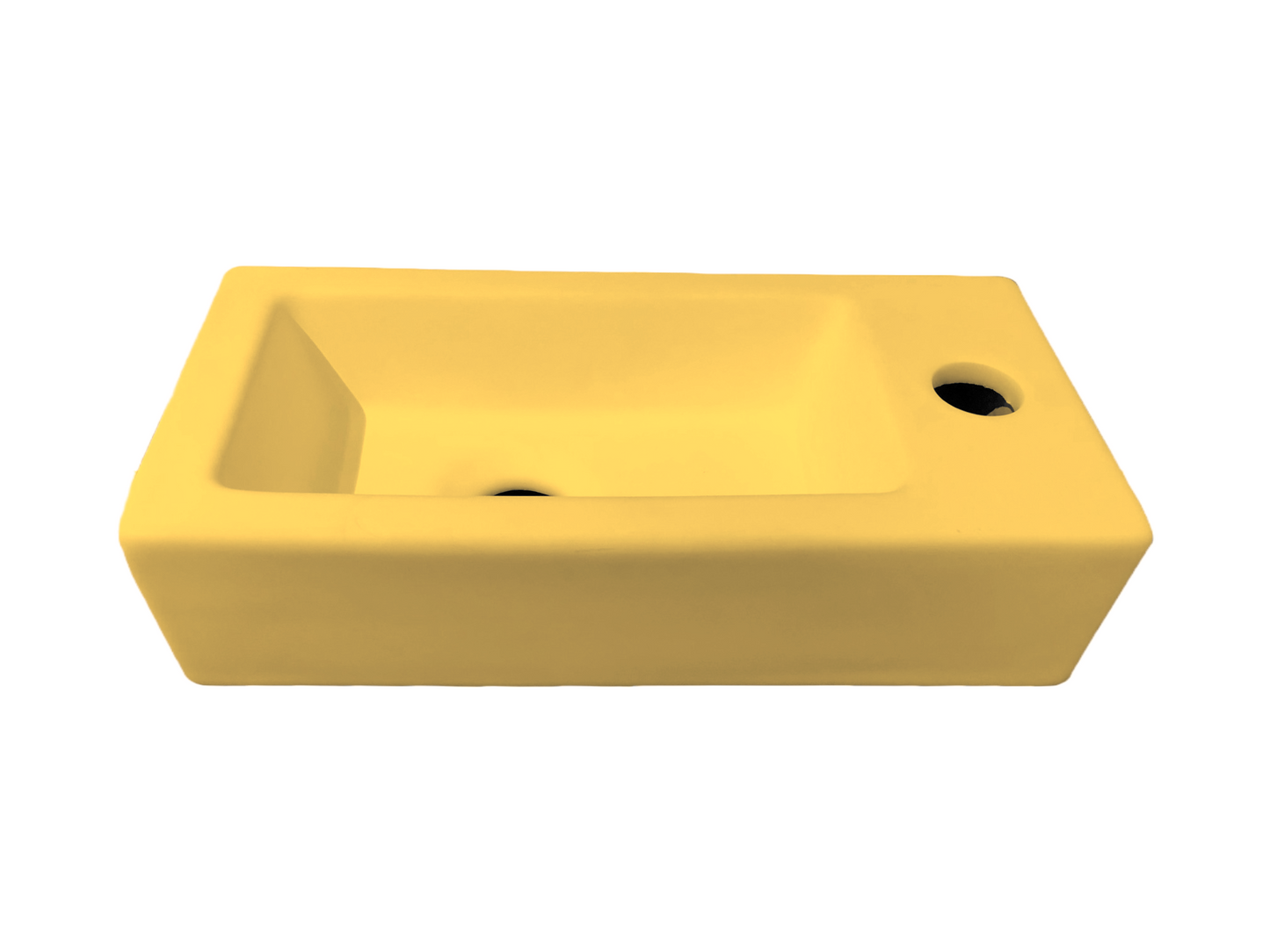 Toilet fonteinbakje Sanitado rainbow rechts 37 x 18 x 9 cm mat geel