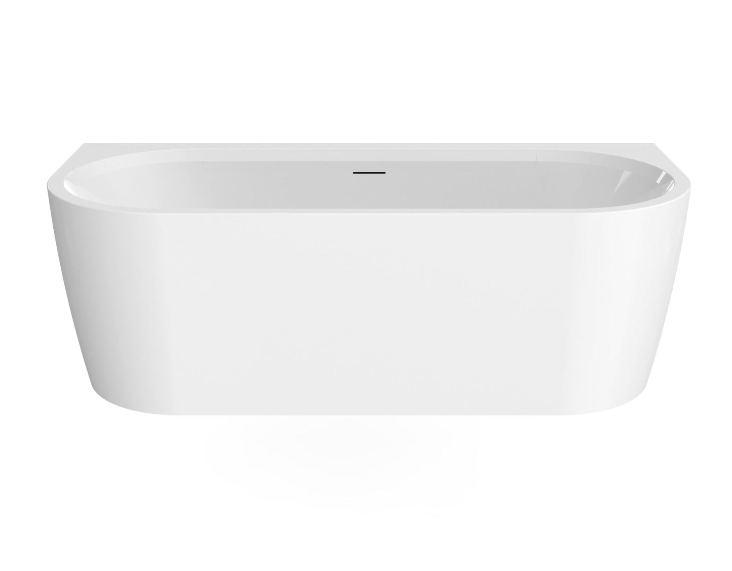 Half vrijstaand ligbad Sanitado Elements Bareiss 180x80cm glanzend wit