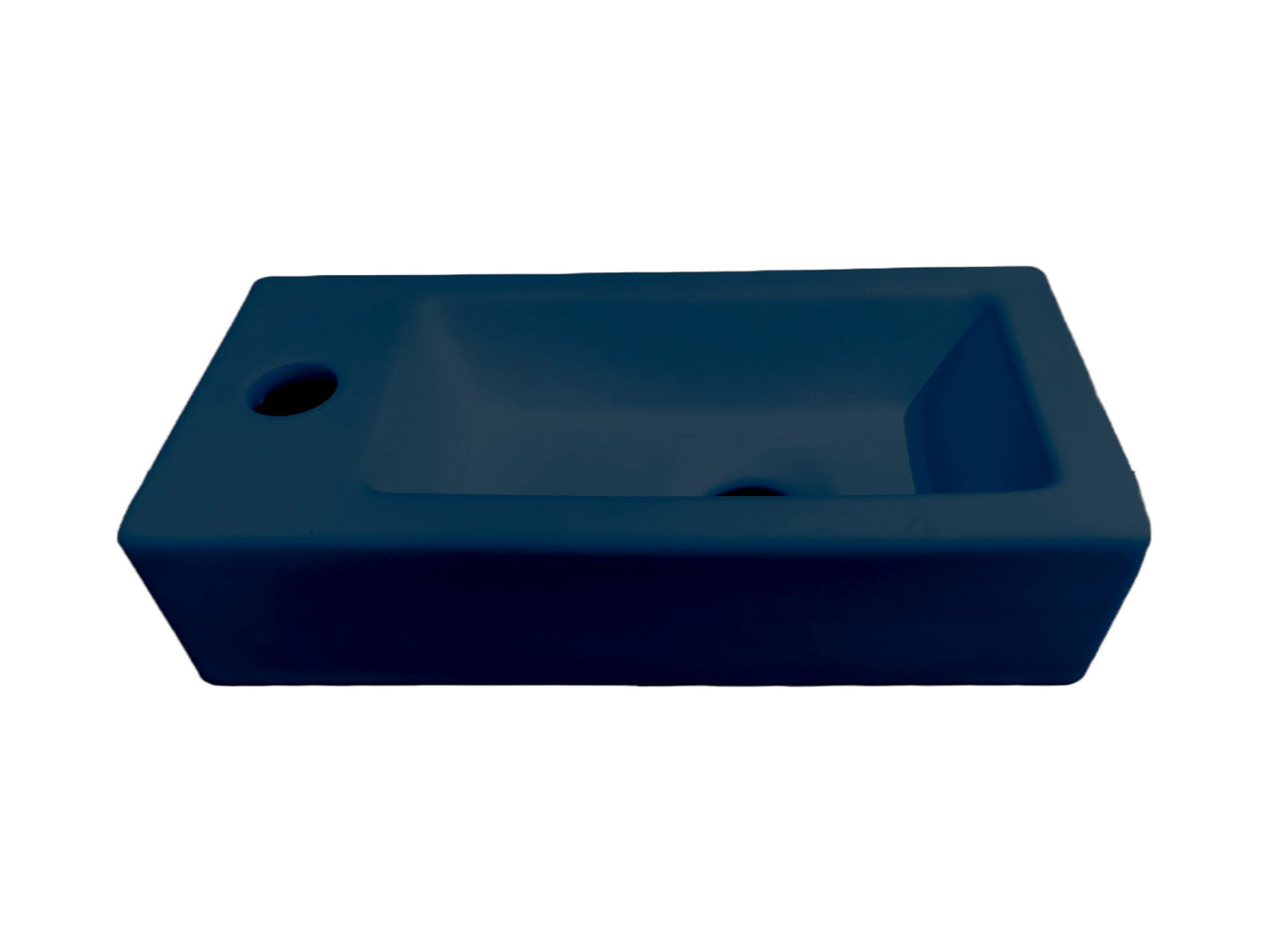 Toilet fonteinbakje Sanitado rainbow links 37 x 18 x 9 cm mat donkerblauw
