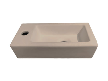 Toilet fonteinbakje Sanitado rainbow links 37 x 18 x 9 cm mat khaki