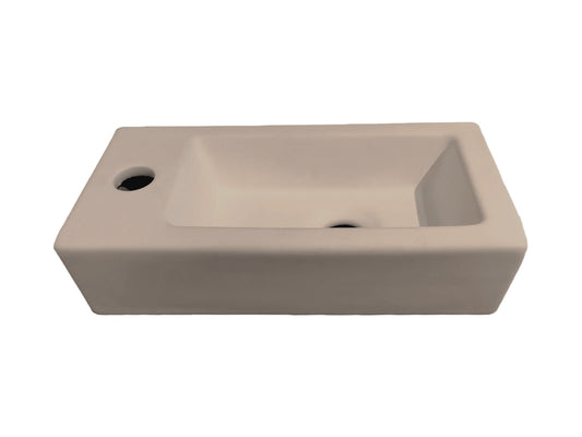 Toilet fonteinbakje Sanitado rainbow links 37 x 18 x 9 cm mat khaki