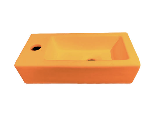 Toilet fonteinbakje Sanitado rainbow links 37 x 18 x 9 cm mat oranje