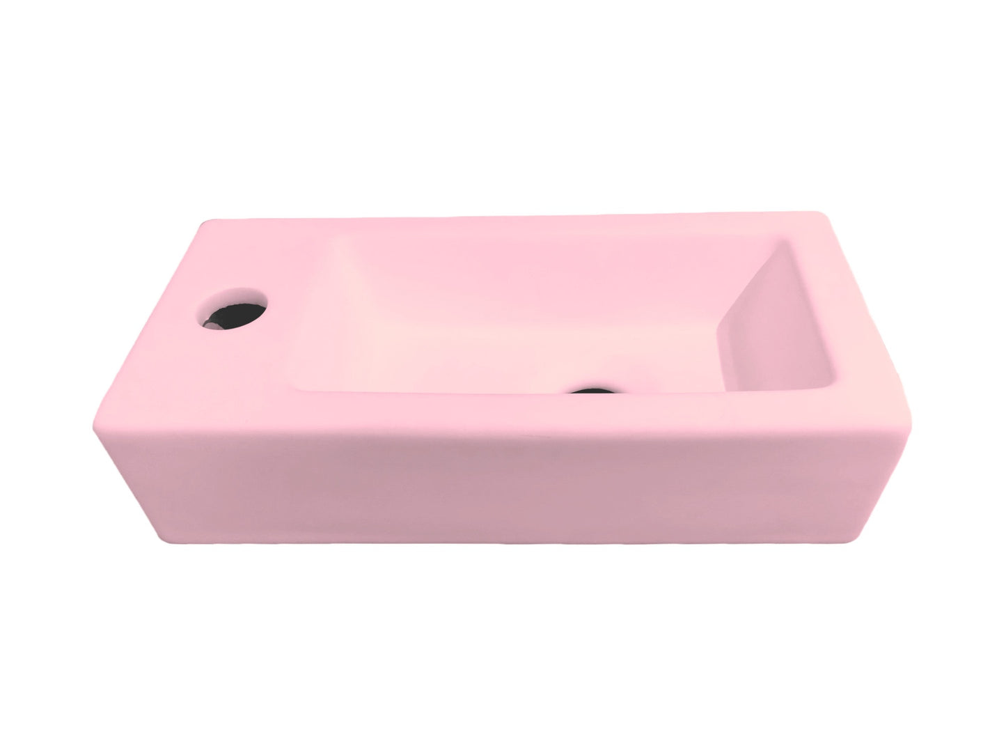 Toilet fonteinbakje Sanitado rainbow links 37 x 18 x 9 cm mat lichtroze