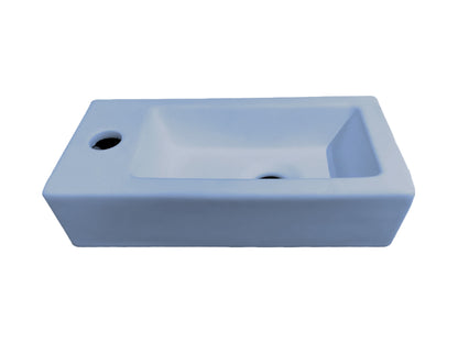Toilet fonteinbakje Sanitado rainbow links 37 x 18 x 9 cm mat lichtblauw