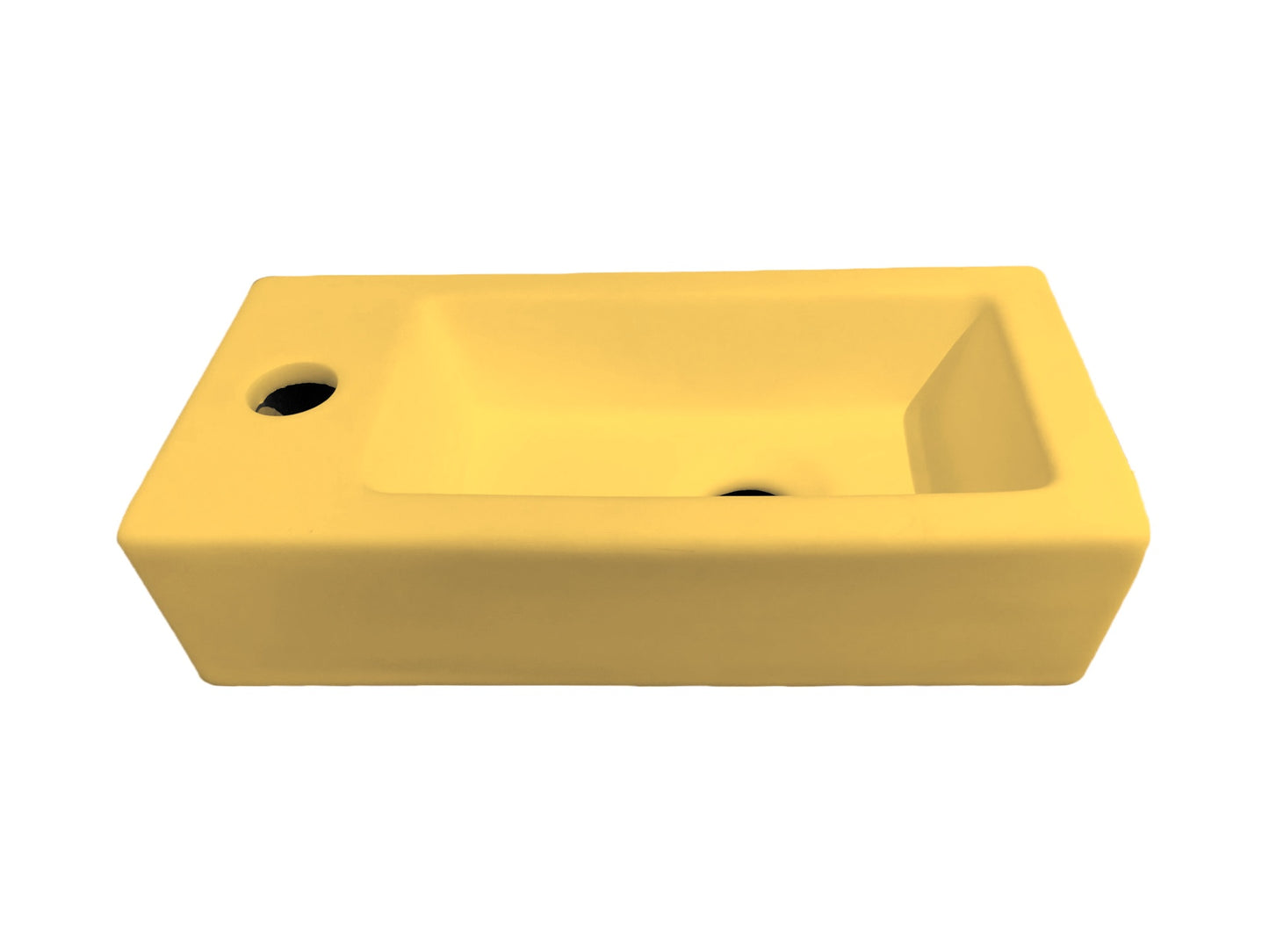 Toilet fonteinbakje Sanitado rainbow links 37 x 18 x 9 cm mat geel