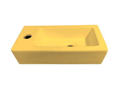 Toilet fonteinbakje Sanitado rainbow links 37 x 18 x 9 cm mat geel