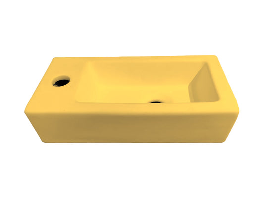 Toilet fonteinbakje Sanitado rainbow links 37 x 18 x 9 cm mat geel