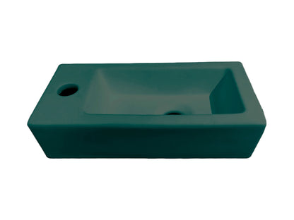 Toilet fonteinbakje Sanitado rainbow links 37 x 18 x 9 cm mat donkergroen