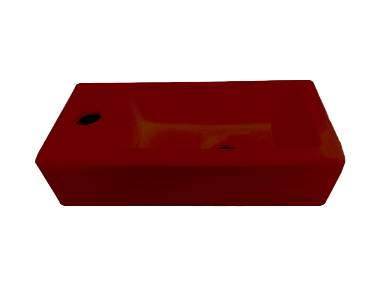 Toilet fonteinbakje Sanitado rainbow links 37 x 18 x 9 cm mat donkerrood