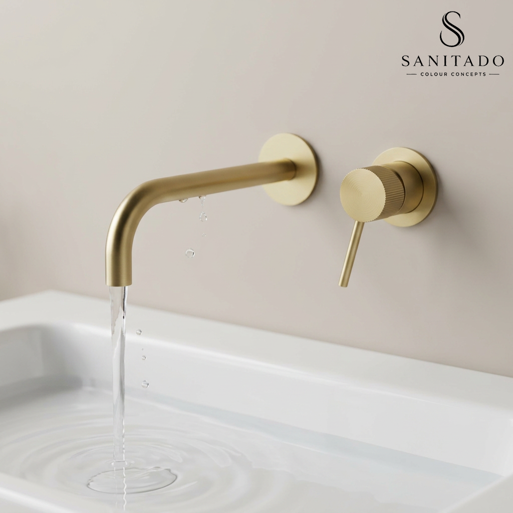 Sanitado Industry Class Luxe Wandinbouw Mengkraan Mat Goud
