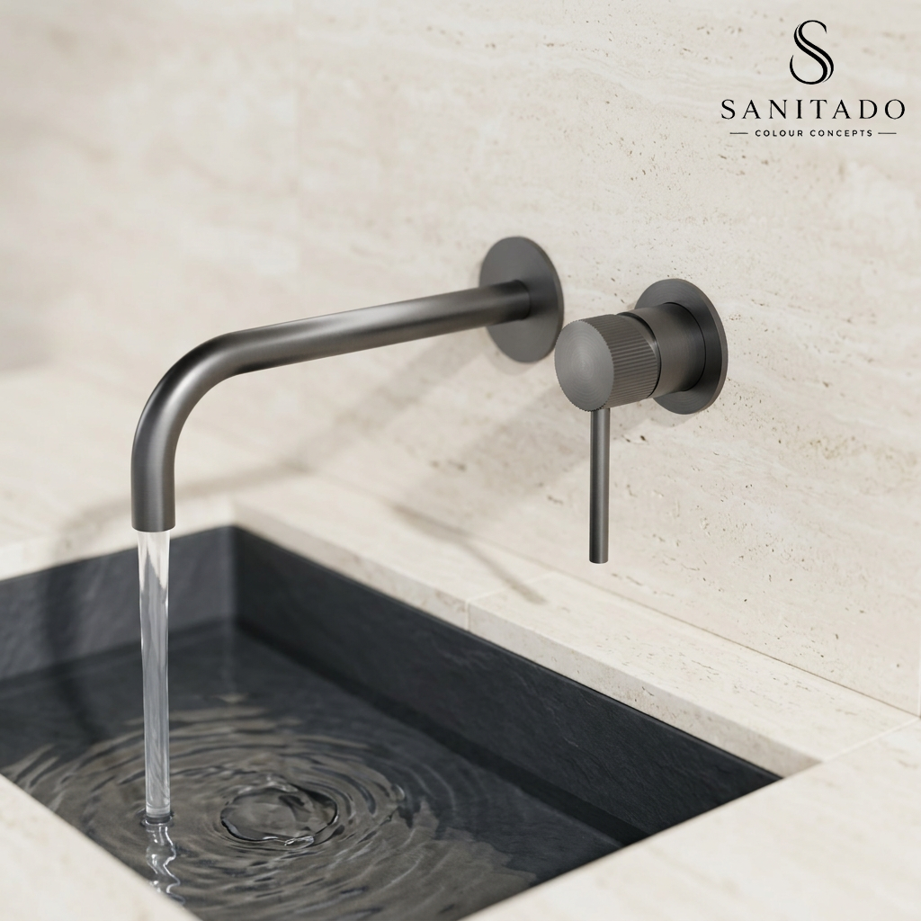 Sanitado Industry Class Luxe Wandinbouw Mengkraan Gunmetal