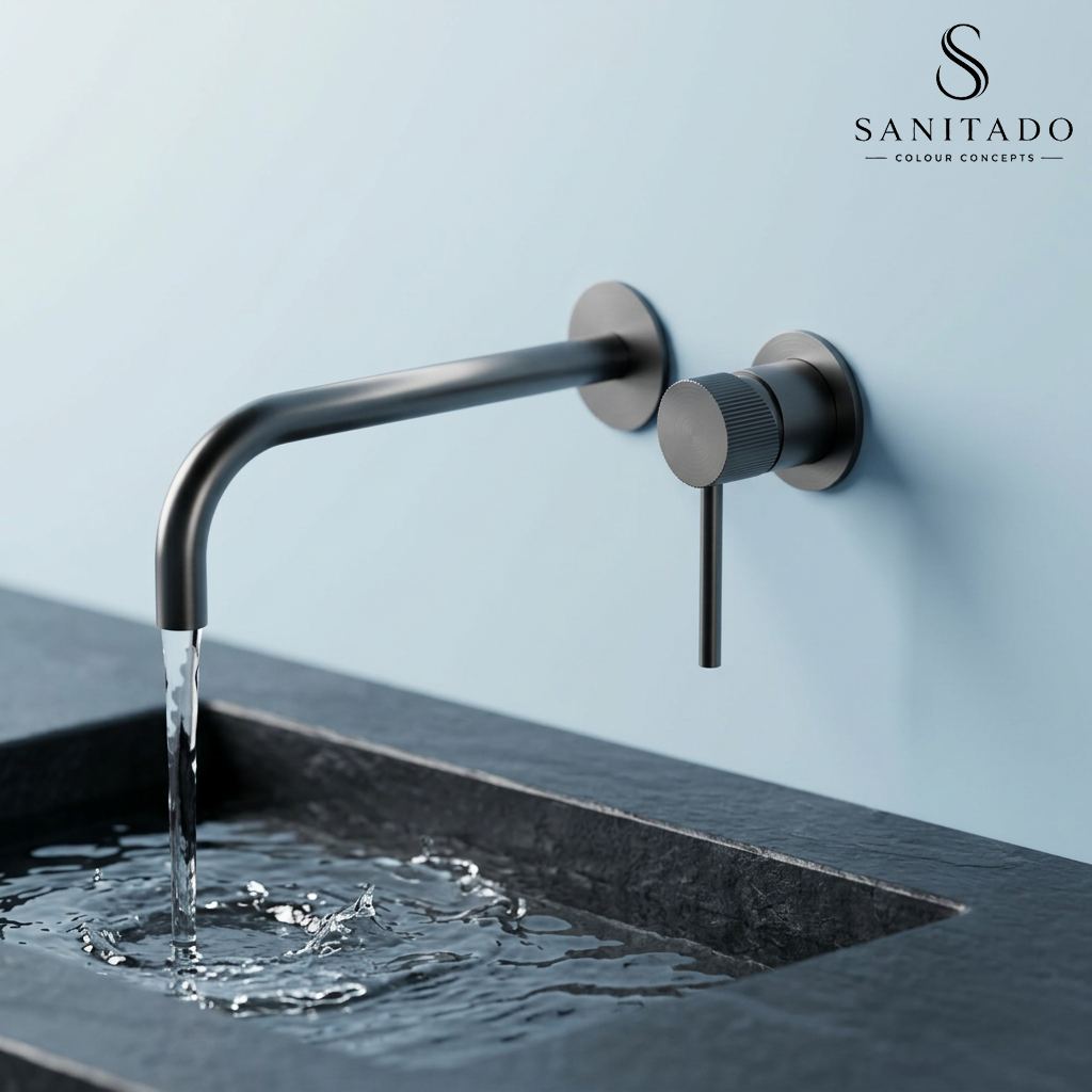Sanitado Industry Class Luxe Wandinbouw Mengkraan Gunmetal