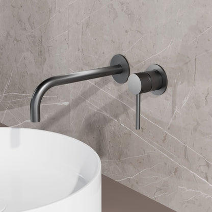 Complete wandinbouw mengkraan Sanitado Industry Class in gunmetal