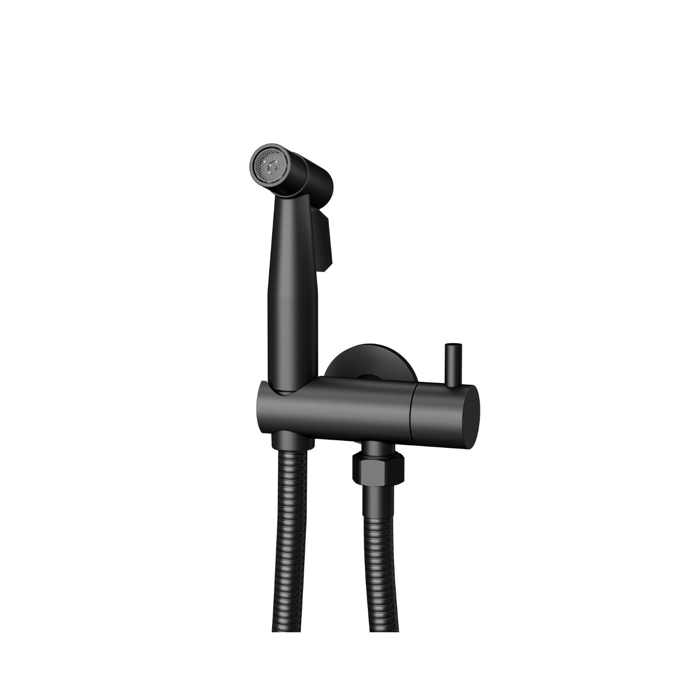 Bidetdouche set met wandhouder Sanitado Industry in mat zwart