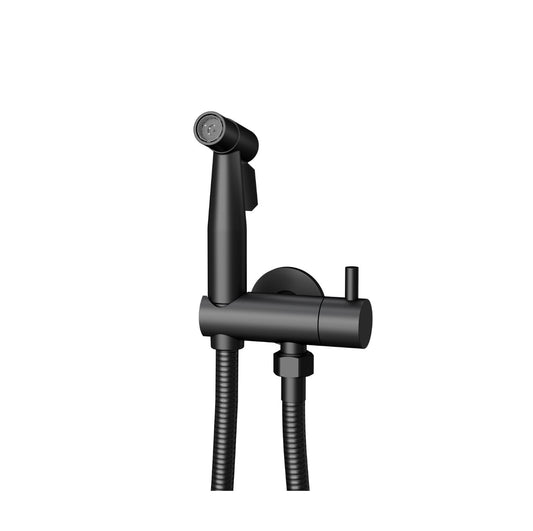 Bidetdouche set met wandhouder Sanitado Industry in mat zwart