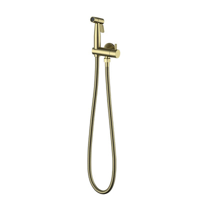 Bidetdouche set met wandhouder Sanitado Industry in mat goud