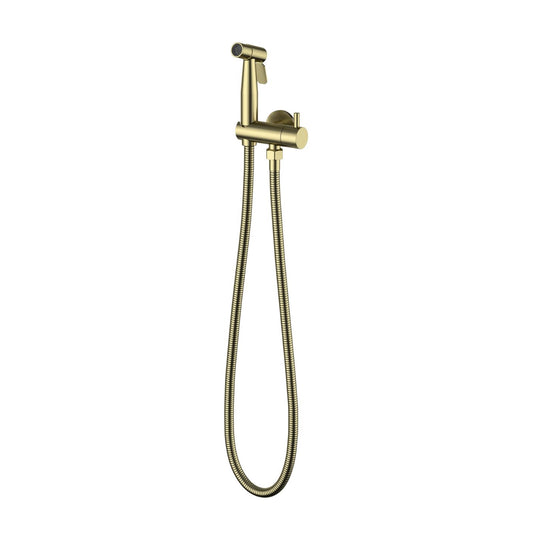 Bidetdouche set met wandhouder Sanitado Industry in mat goud
