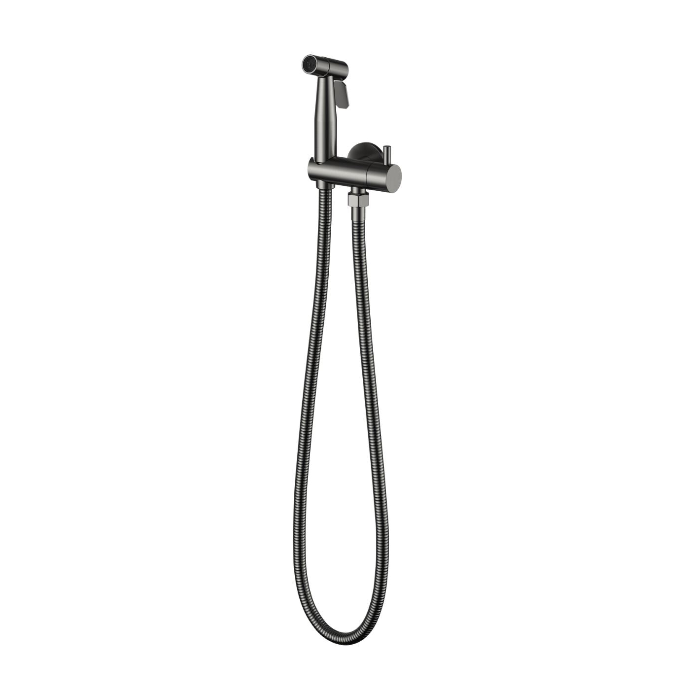 Bidetdouche set met wandhouder Sanitado Industry in gunmetal