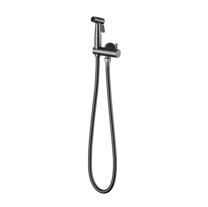 Bidetdouche set met wandhouder Sanitado Industry in gunmetal
