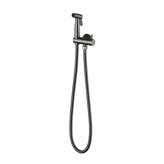 Bidetdouche set met wandhouder Sanitado Industry in gunmetal