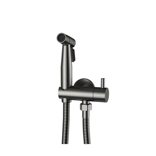 Bidetdouche set met wandhouder Sanitado Industry in gunmetal