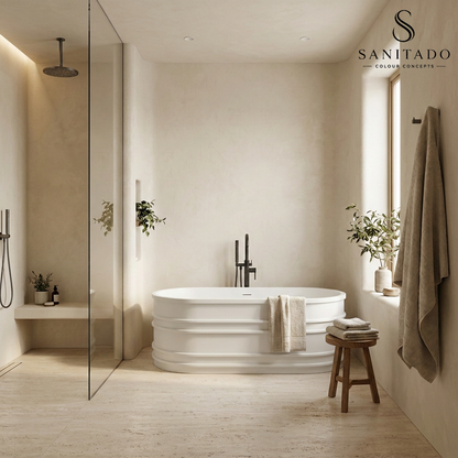 Vrijstaand Ligbad Sanitado Industry Ribble 168x78cm mat wit
