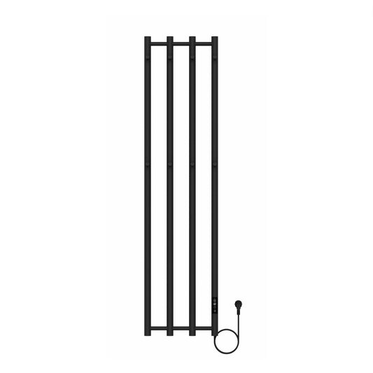 Elektrische handdoekradiator Sanitado Elements mat zwart 250W 140x35cm