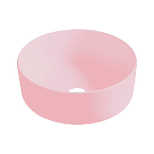 Opbouw waskom Sanitado rainbow  40cm x 12cm keramiek in mat roze