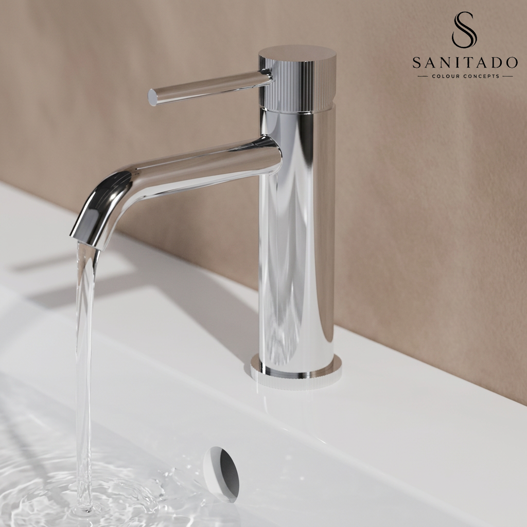 Sanitado Industry Ribbel Luxe Wastafelmengkraan Chroom