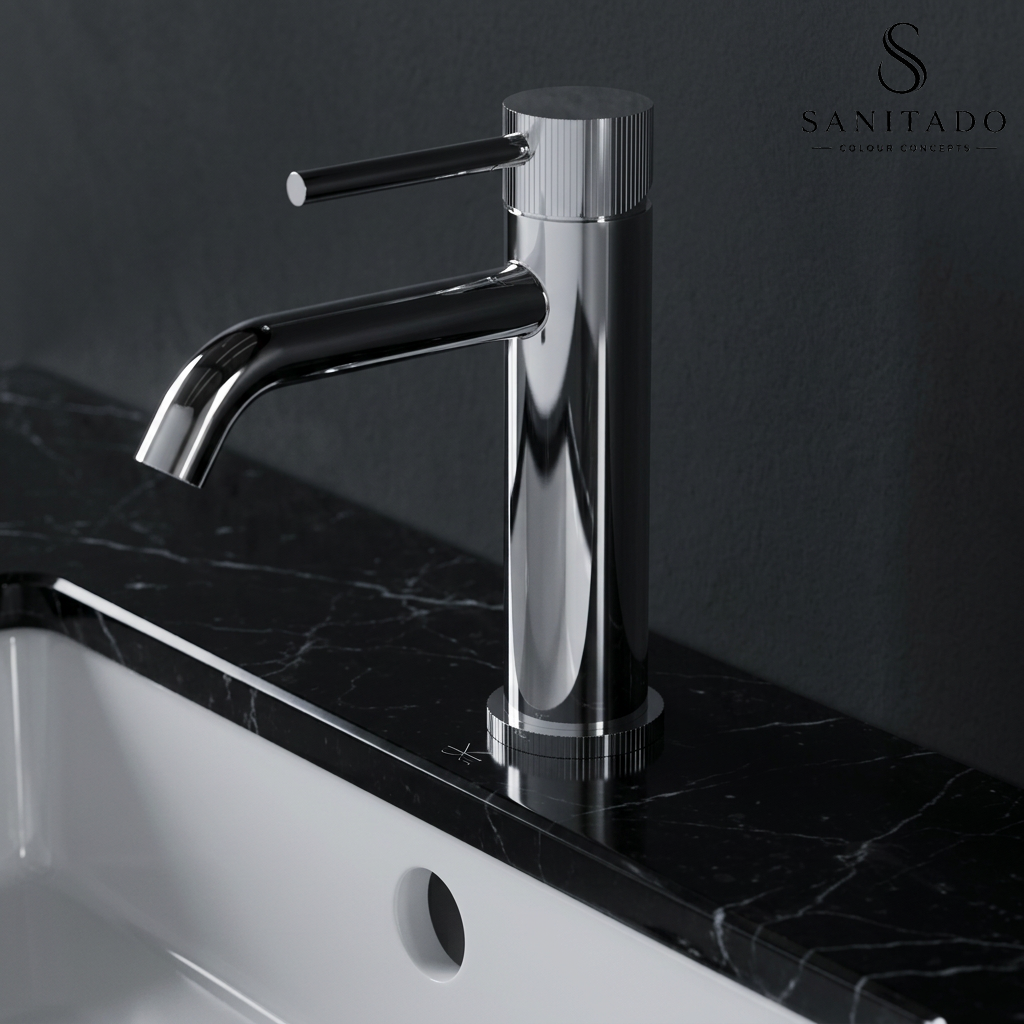 Sanitado Industry Ribbel Luxe Wastafelmengkraan Chroom
