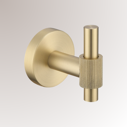 Toiletaccessoires set Sanitado Industry met borstel, rolhouder en handdoekhaak in mat goud