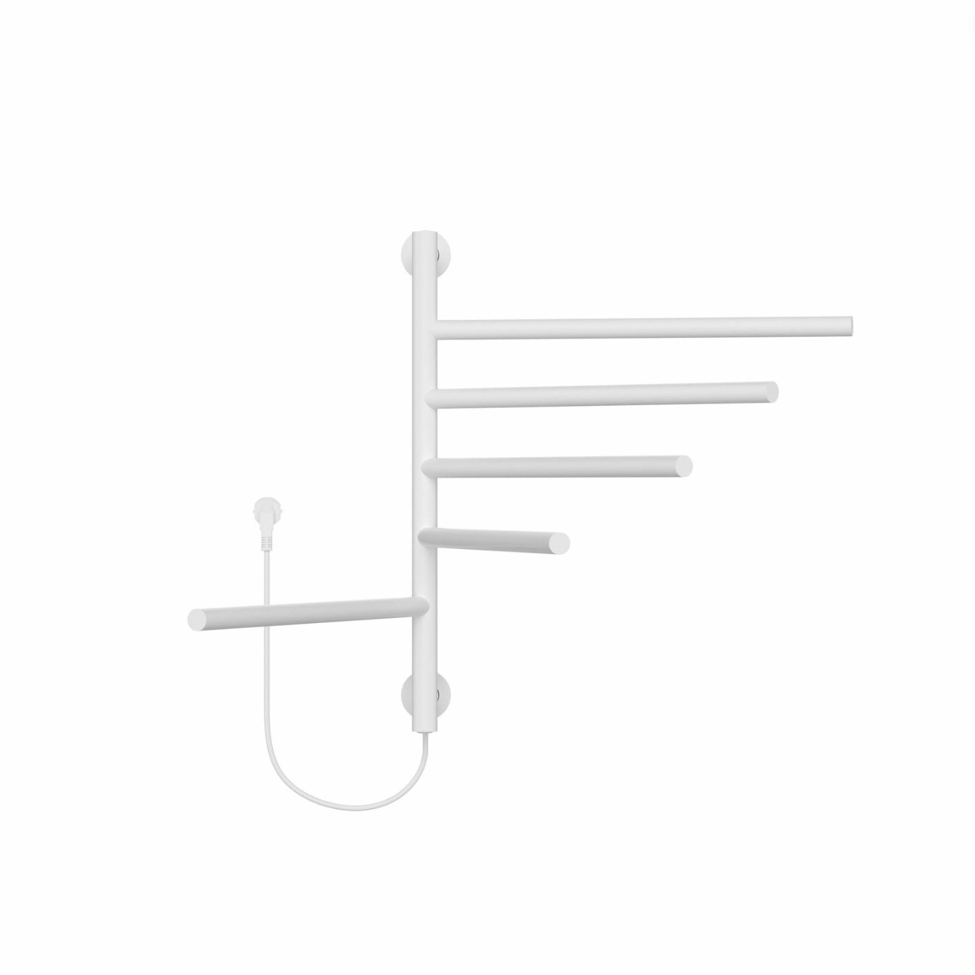 Elektrische handdoekradiator Sanitado Elements glanzend wit 75W 622x516mm
