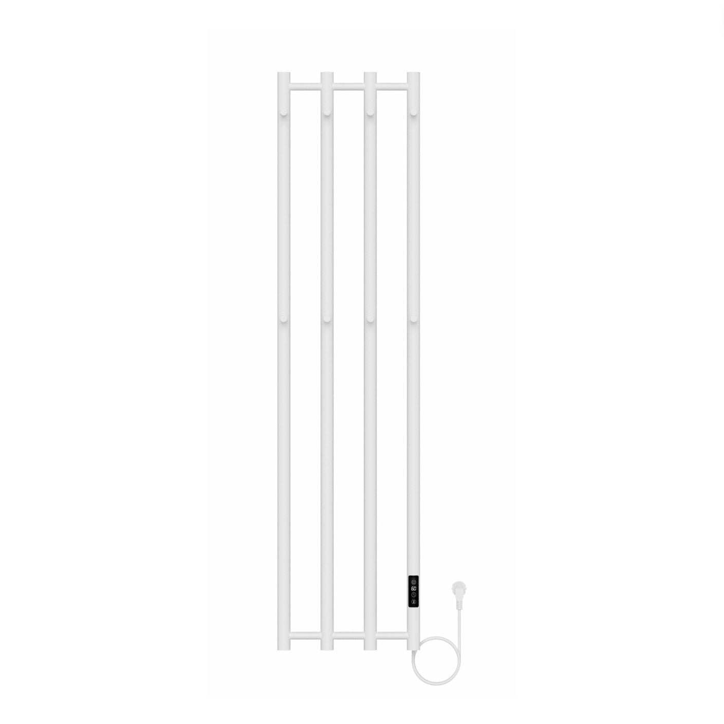 Elektrische handdoekradiator Sanitado Elements glanzend wit 250W 140x35cm