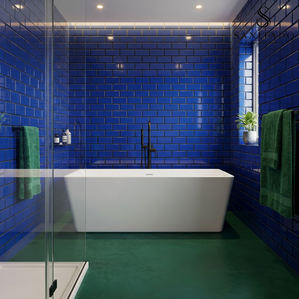Vrijstaand ligbad Sanitado Industry Quara 180x80cm glanzend wit