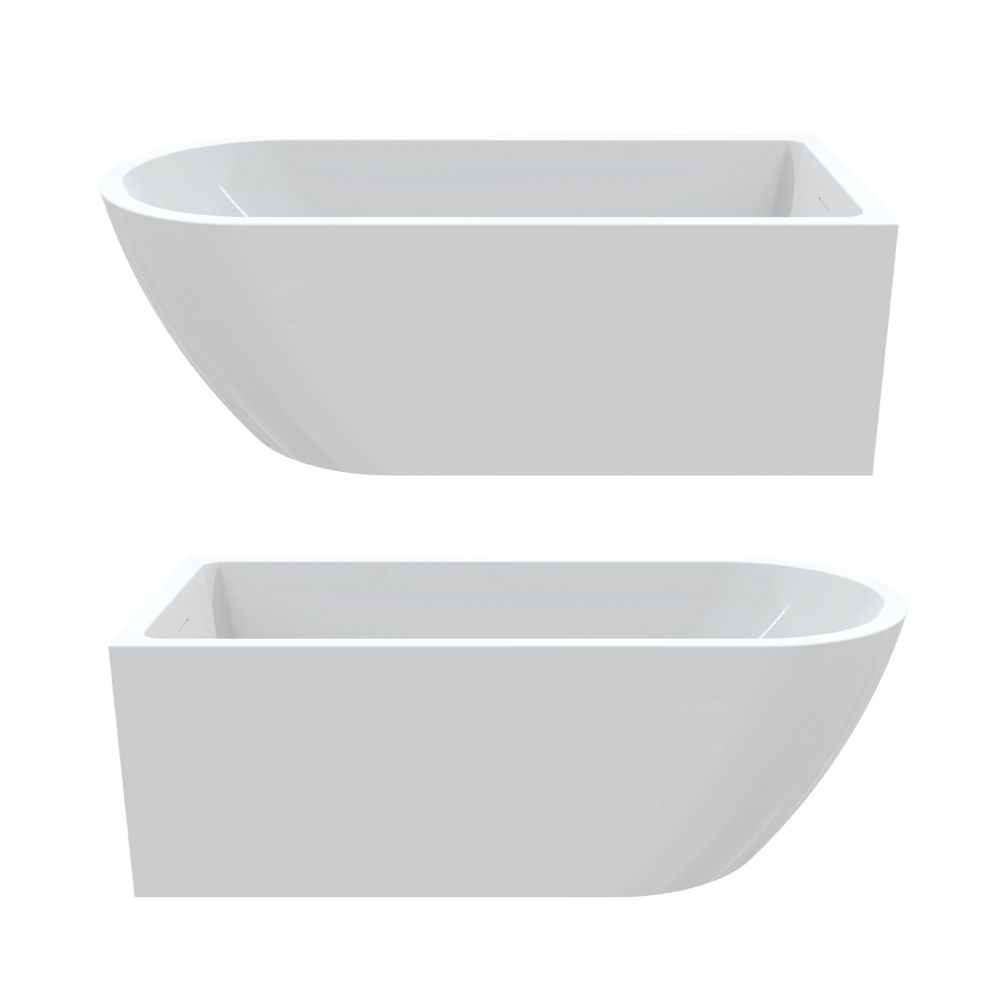 Vrijstaand half ligbad Sanitado Industry Boat 170x75cm mat wit